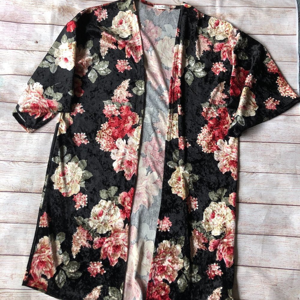 Tres Bien floral kimono cardigan S/M